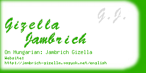 gizella jambrich business card
